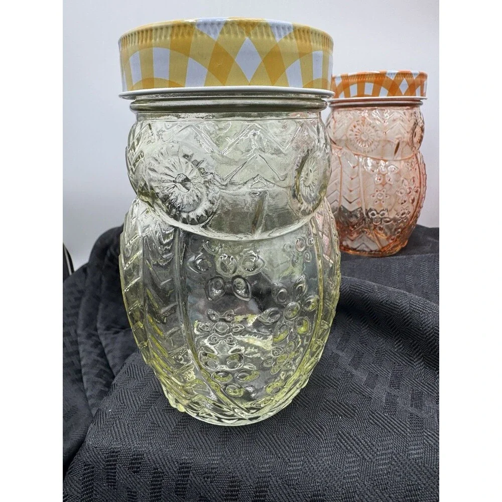 OWL GLASS Jars Storage JARS. Set Of 6
